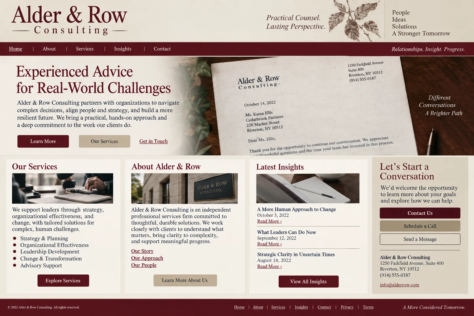 Westbridge Consulting website before redesign