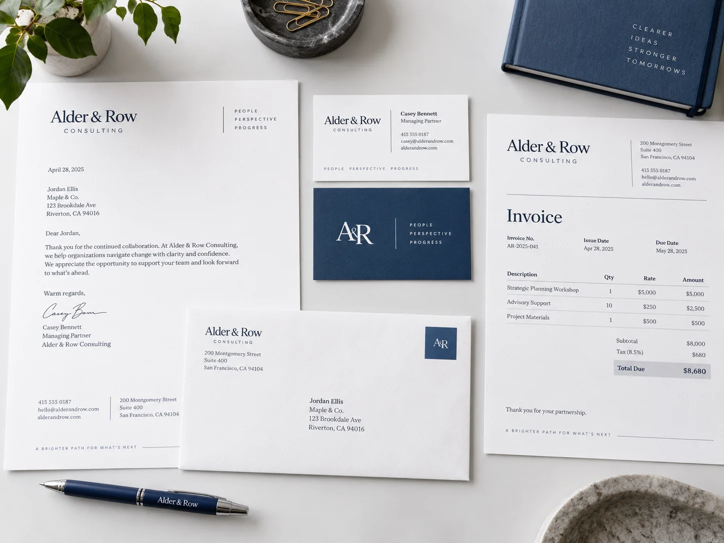 Stationery Design — Distinctive identity