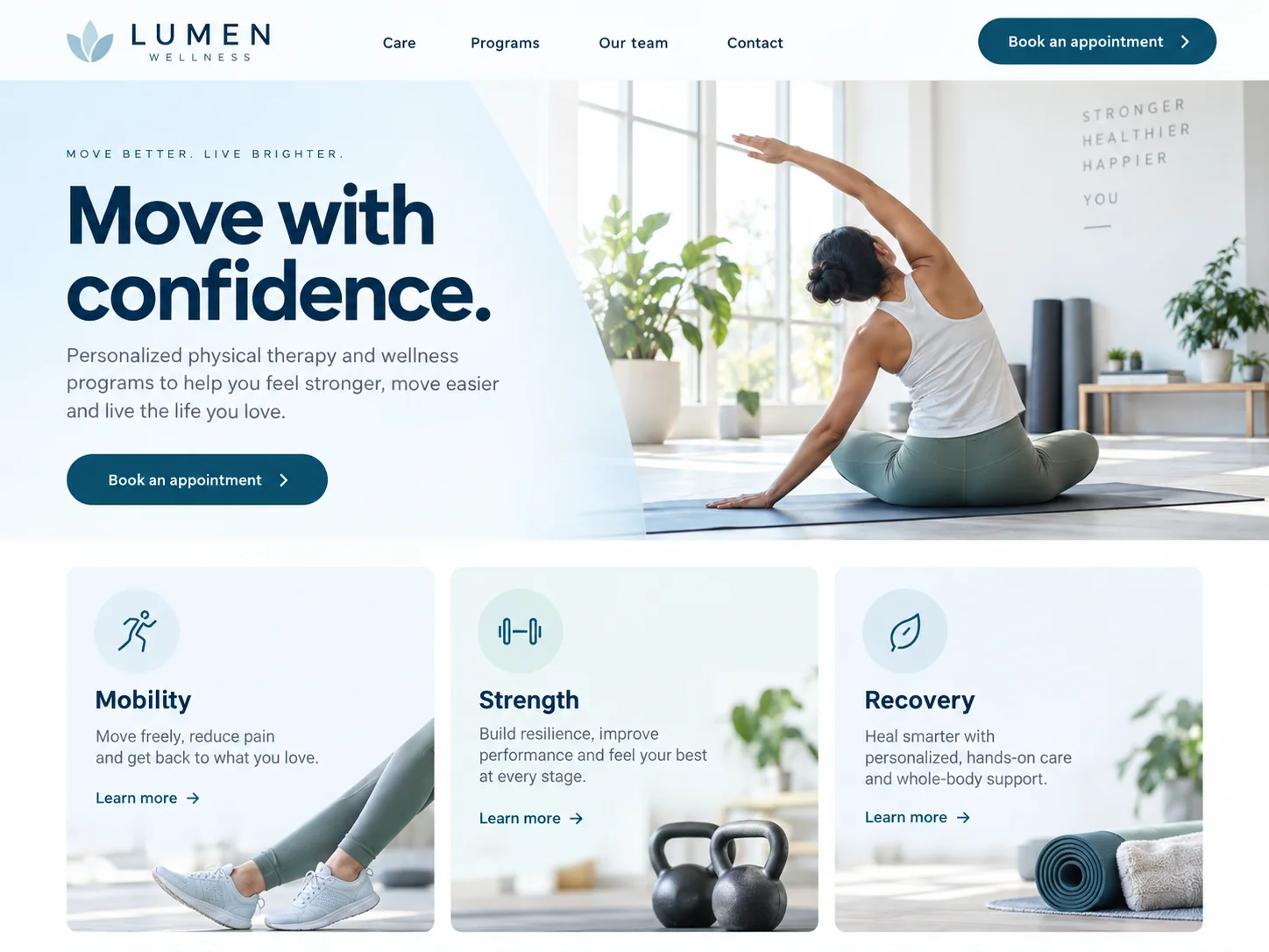 Website UI Design — Visual hierarchy