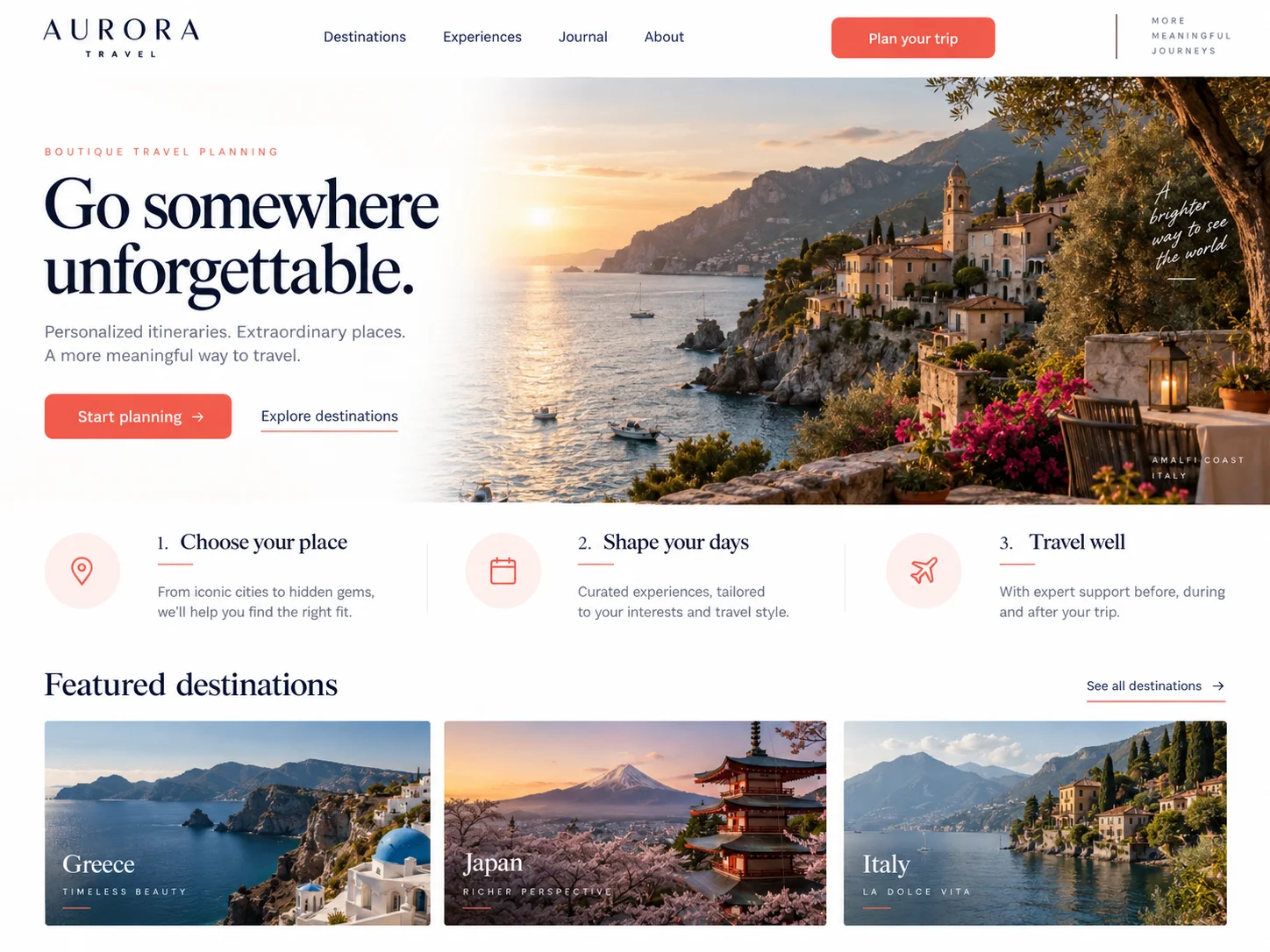 Website UI Design — Interaction clarity